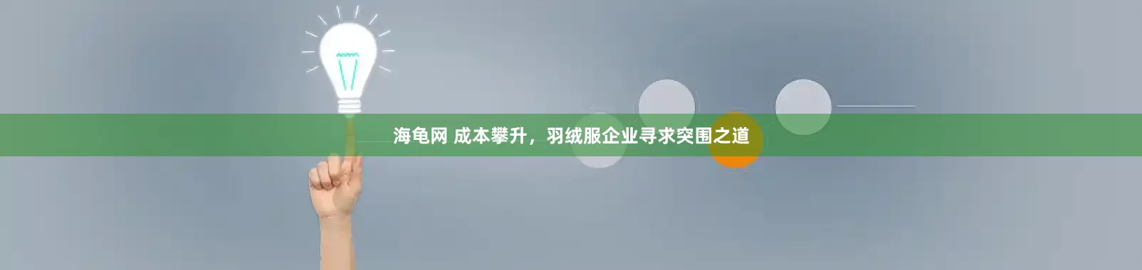 海龟网 成本攀升，羽绒服企业寻求突围之道